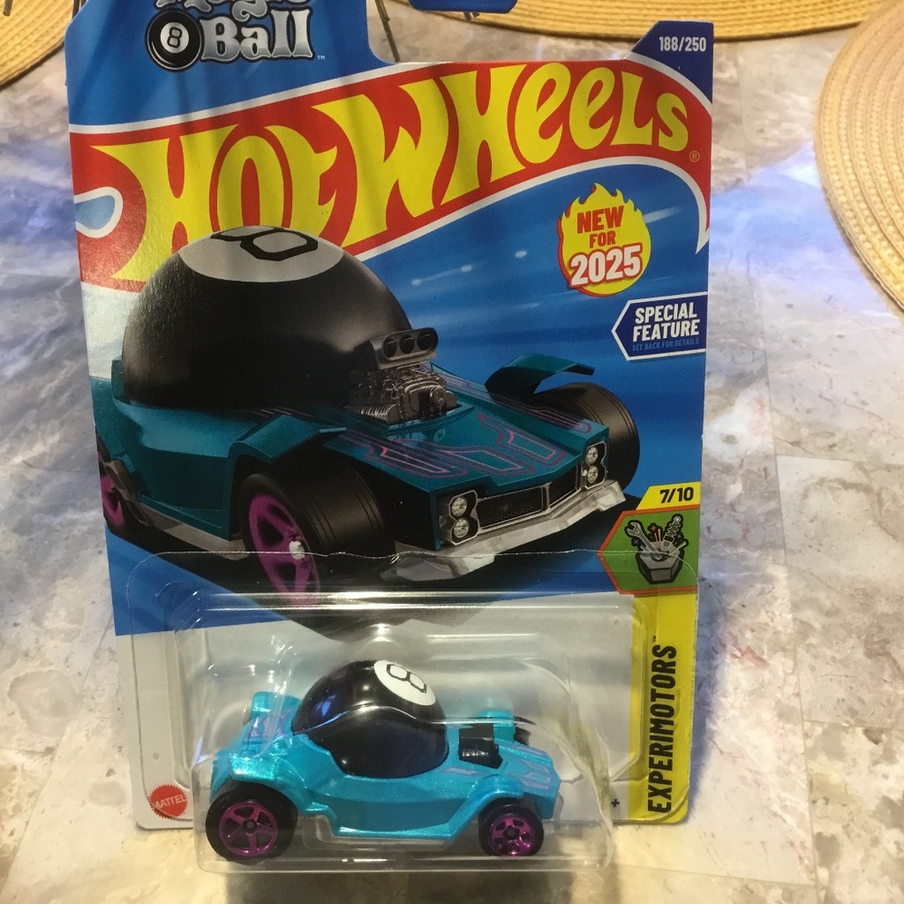 Magic 8 Ball Teal Car with purple rims NICE!
